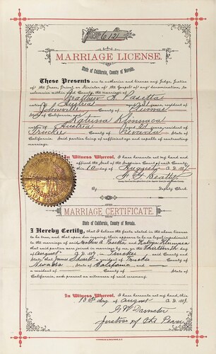 Click to see DR 6 P-40 of Marriage Certificates (DR 6 P)