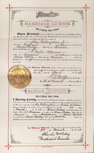 Click to see DR 6 P-42 of Marriage Certificates (DR 6 P)