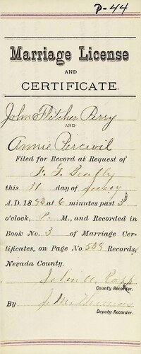 Click to see DR 6 P-44 of Marriage Certificates (DR 6 P)