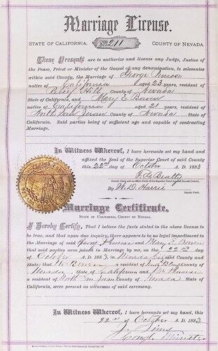 Click to see DR 6 P-45 of Marriage Certificates (DR 6 P)