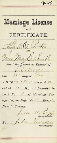 Click to see DR 6 P-46 of Marriage Certificates (DR 6 P)