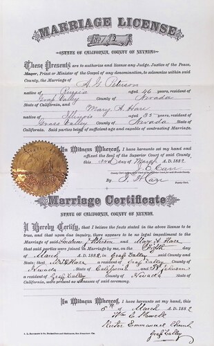 Click to see DR 6 P-49 of Marriage Certificates (DR 6 P)