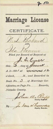 Click to see DR 6 P-50 of Marriage Certificates (DR 6 P)