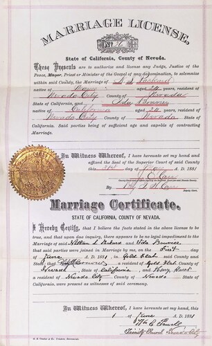 Click to see DR 6 P-50 of Marriage Certificates (DR 6 P)