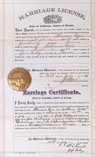 Click to see DR 6 P-51 of Marriage Certificates (DR 6 P)