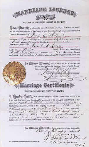 Click to see DR 6 P-52 of Marriage Certificates (DR 6 P)