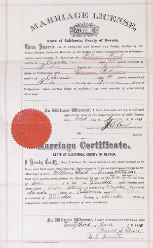 Click to see DR 6 P-59 of Marriage Certificates (DR 6 P)