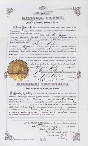 Click to see DR 6 P-60 of Marriage Certificates (DR 6 P)