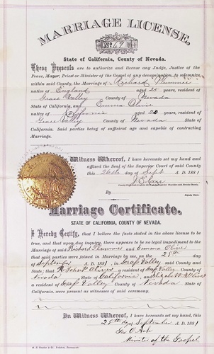 Click to see DR 6 P-66 of Marriage Certificates (DR 6 P)