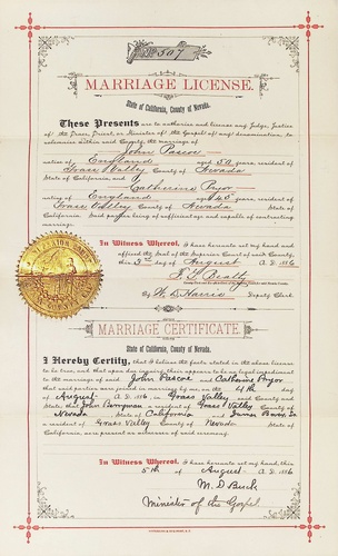 Click to see DR 6 P-70 of Marriage Certificates (DR 6 P)