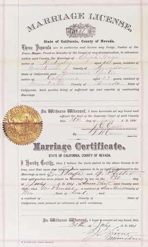 Click to see DR 6 P-71 of Marriage Certificates (DR 6 P)