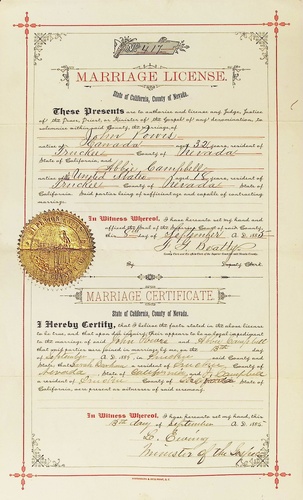 Click to see DR 6 P-73 of Marriage Certificates (DR 6 P)