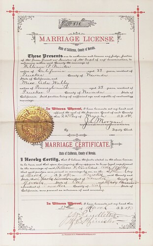 Click to see DR 6 P-74 of Marriage Certificates (DR 6 P)