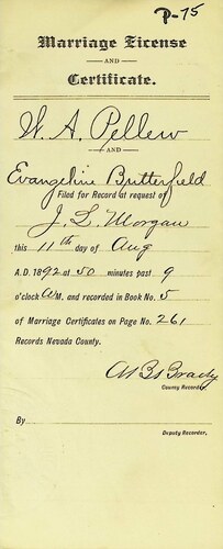 Click to see DR 6 P-75 of Marriage Certificates (DR 6 P)