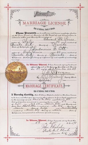 Click to see DR 6 P-79 of Marriage Certificates (DR 6 P)