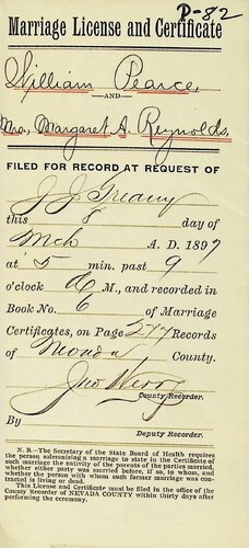 Click to see DR 6 P-82 of Marriage Certificates (DR 6 P)