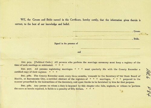 Click to see DR 6 P-84 of Marriage Certificates (DR 6 P)