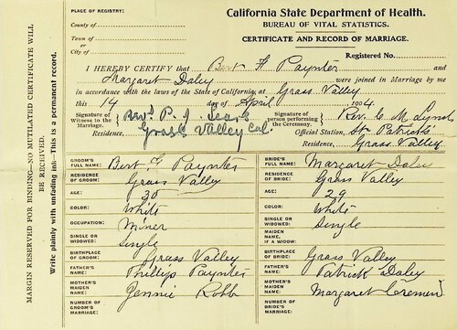 Click to see DR 6 P-85 of Marriage Certificates (DR 6 P)