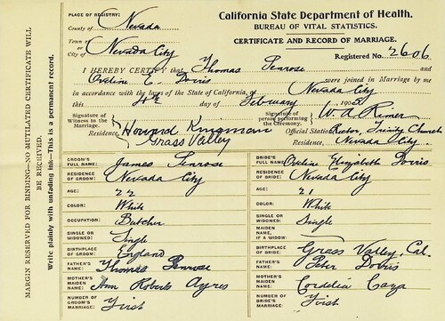 Click to see DR 6 P-89 of Marriage Certificates (DR 6 P)