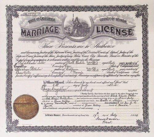 Click to see DR 6 P-91 of Marriage Certificates (DR 6 P)