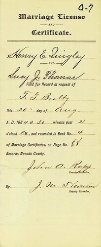 Click to see DR 6 Q-7 of Marriage Certificates (DR 6 Q)