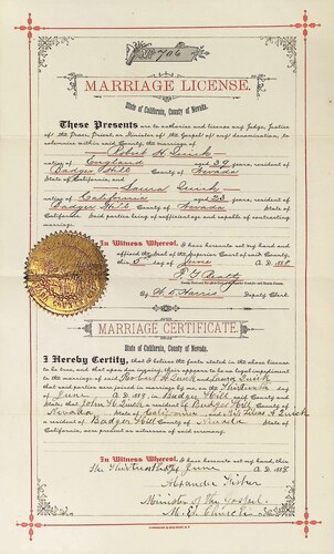 Click to see DR 6 Q-10 of Marriage Certificates (DR 6 Q)
