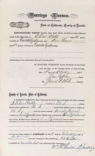 Click to see DR 6 R-2 of Marriage Certificates (DR 6 R)