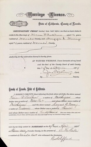 Click to see DR 6 R-3 of Marriage Certificates (DR 6 R)