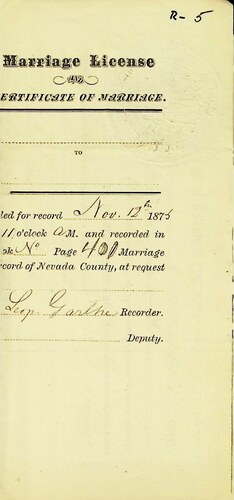 Click to see DR 6 R-5 of Marriage Certificates (DR 6 R)