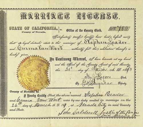 Click to see DR 6 R-8 of Marriage Certificates (DR 6 R)