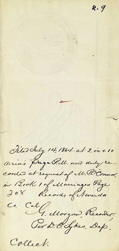 Click to see DR 6 R-9 of Marriage Certificates (DR 6 R)