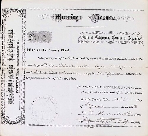 Click to see DR 6 R-19 of Marriage Certificates (DR 6 R)