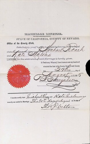 Click to see DR 6 R-27 of Marriage Certificates (DR 6 R)
