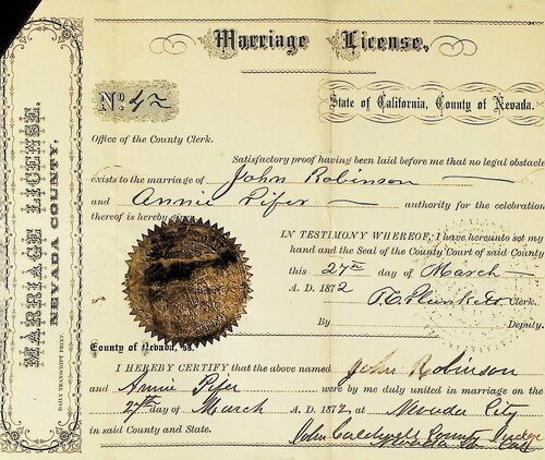Click to see DR 6 R-29 of Marriage Certificates (DR 6 R)