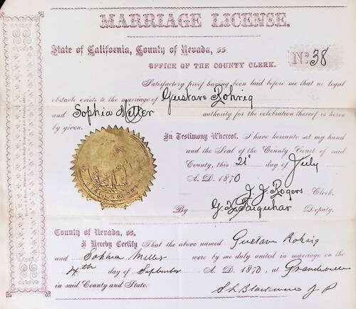 Click to see DR 6 R-32 of Marriage Certificates (DR 6 R)
