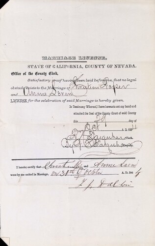 Click to see DR 6 R-33 of Marriage Certificates (DR 6 R)