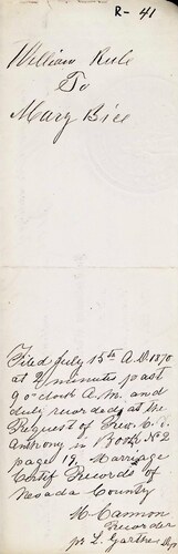 Click to see DR 6 R-41 of Marriage Certificates (DR 6 R)
