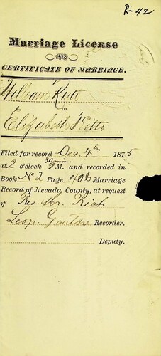 Click to see DR 6 R-42 of Marriage Certificates (DR 6 R)