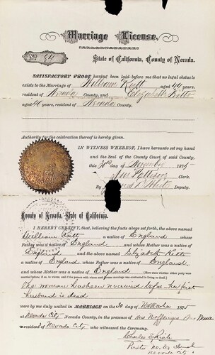 Click to see DR 6 R-42 of Marriage Certificates (DR 6 R)