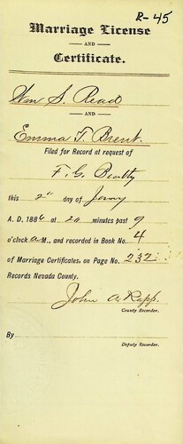 Click to see DR 6 R-45 of Marriage Certificates (DR 6 R)