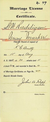 Click to see DR 6 R-49 of Marriage Certificates (DR 6 R)