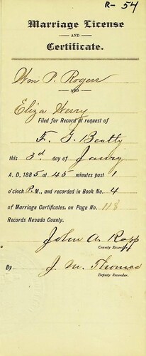 Click to see DR 6 R-54 of Marriage Certificates (DR 6 R)