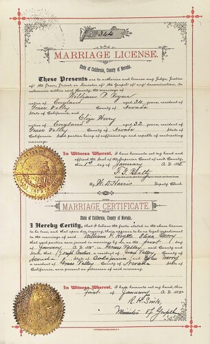 Click to see DR 6 R-54 of Marriage Certificates (DR 6 R)