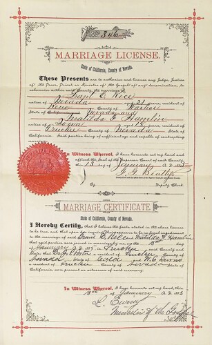 Click to see DR 6 R-56 of Marriage Certificates (DR 6 R)