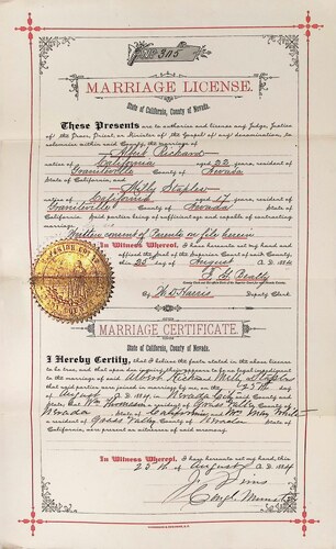Click to see DR 6 R-58 of Marriage Certificates (DR 6 R)