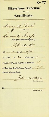 Click to see DR 6 R-59 of Marriage Certificates (DR 6 R)