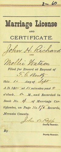 Click to see DR 6 R-60 of Marriage Certificates (DR 6 R)