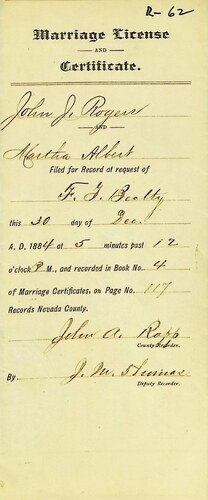 Click to see DR 6 R-62 of Marriage Certificates (DR 6 R)