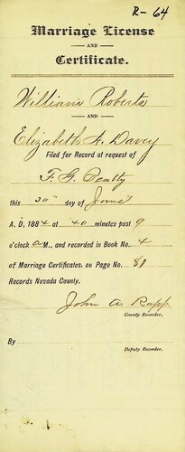 Click to see DR 6 R-64 of Marriage Certificates (DR 6 R)