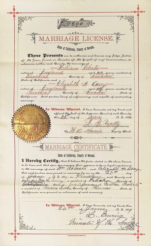 Click to see DR 6 R-64 of Marriage Certificates (DR 6 R)